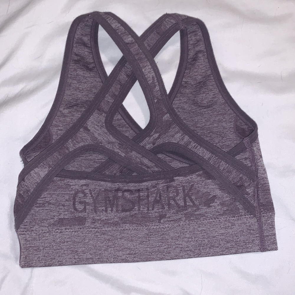 Gymshark Lilac Camo Seamless Sports Bra - Picture 4 of 5
